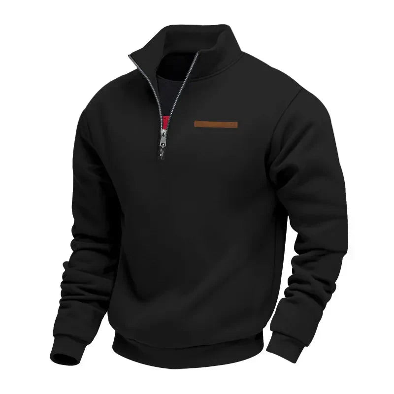Sweat Sportif Homme | Demi-Col Montant avec Fermeture Éclair
