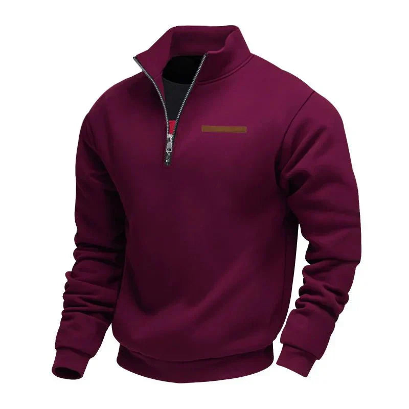Sweat Sportif Homme | Demi-Col Montant avec Fermeture Éclair