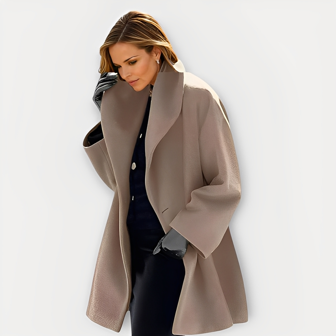 Manteau Femme Oversize Hiver avec Large Col | Chaud, Élégant et Confortable