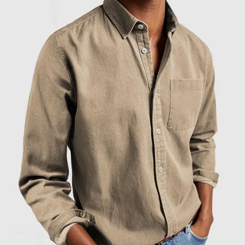 Chemise à manches longues avec poche poitrine – Classique, élégante & polyvalente
