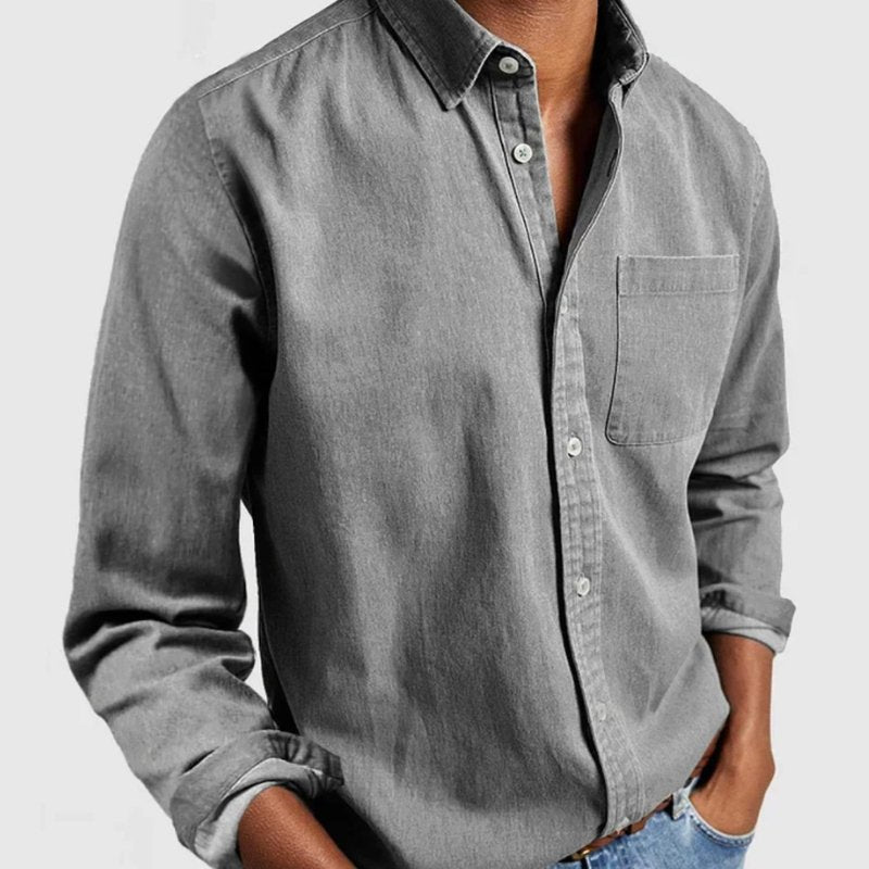 Chemise à manches longues avec poche poitrine – Classique, élégante & polyvalente