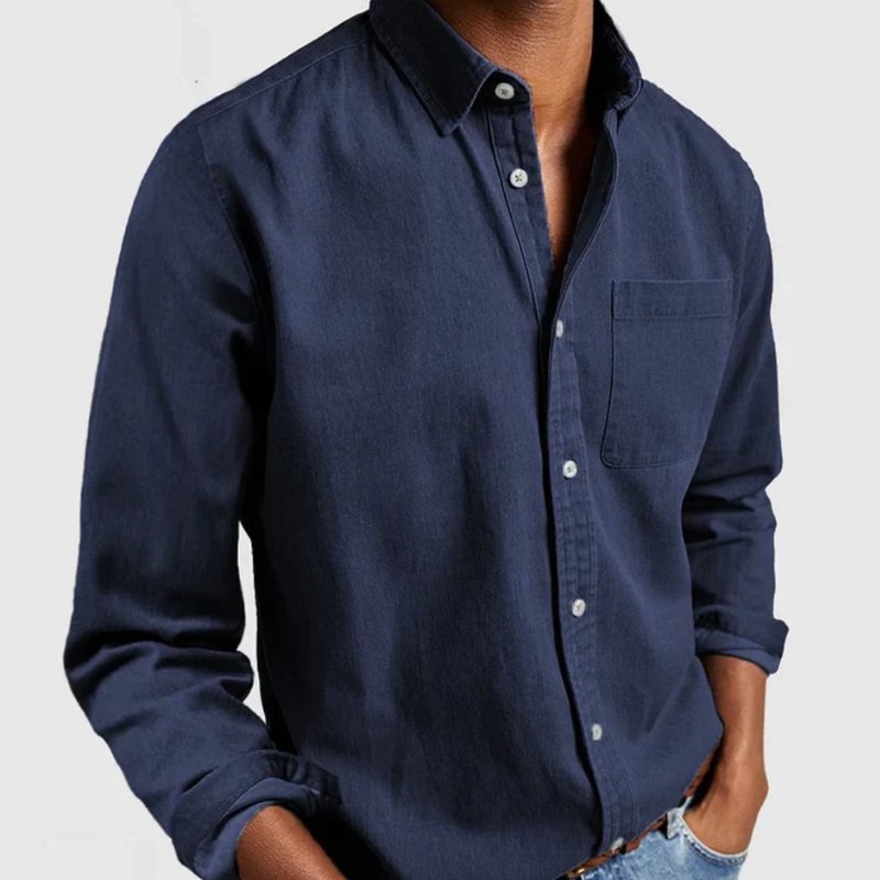 Chemise à manches longues avec poche poitrine – Classique, élégante & polyvalente