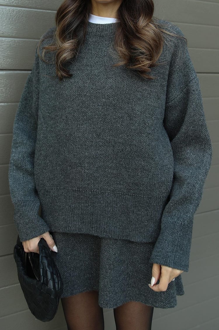Cozy Knit Set Femme | Pull & Mini-jupe Moderne