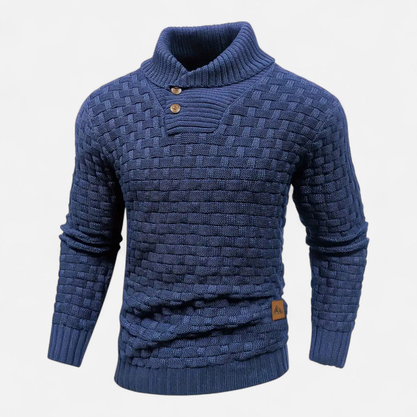 Classic High-Stretch Winter Sweater Homme | Pull Hiver à Maille Texturée | Confort Extensible & Élégance Moderne