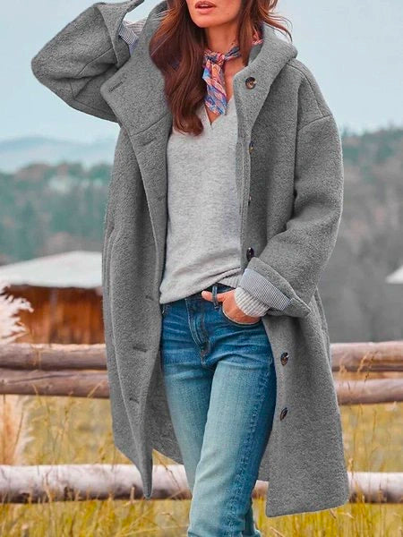 Long Coat Femme avec Capuche | Élégance et Chaleur pour les Journées Fraîches