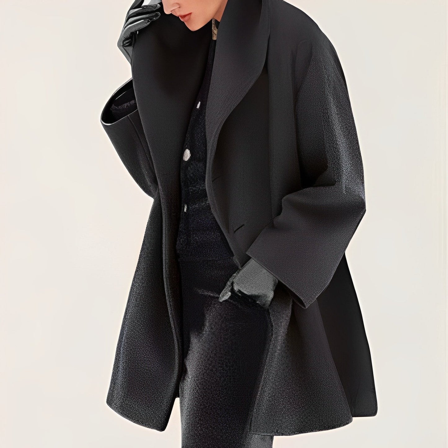 Gaëlle | Veste d’hiver femme chaude à coupe ample et couleur unie