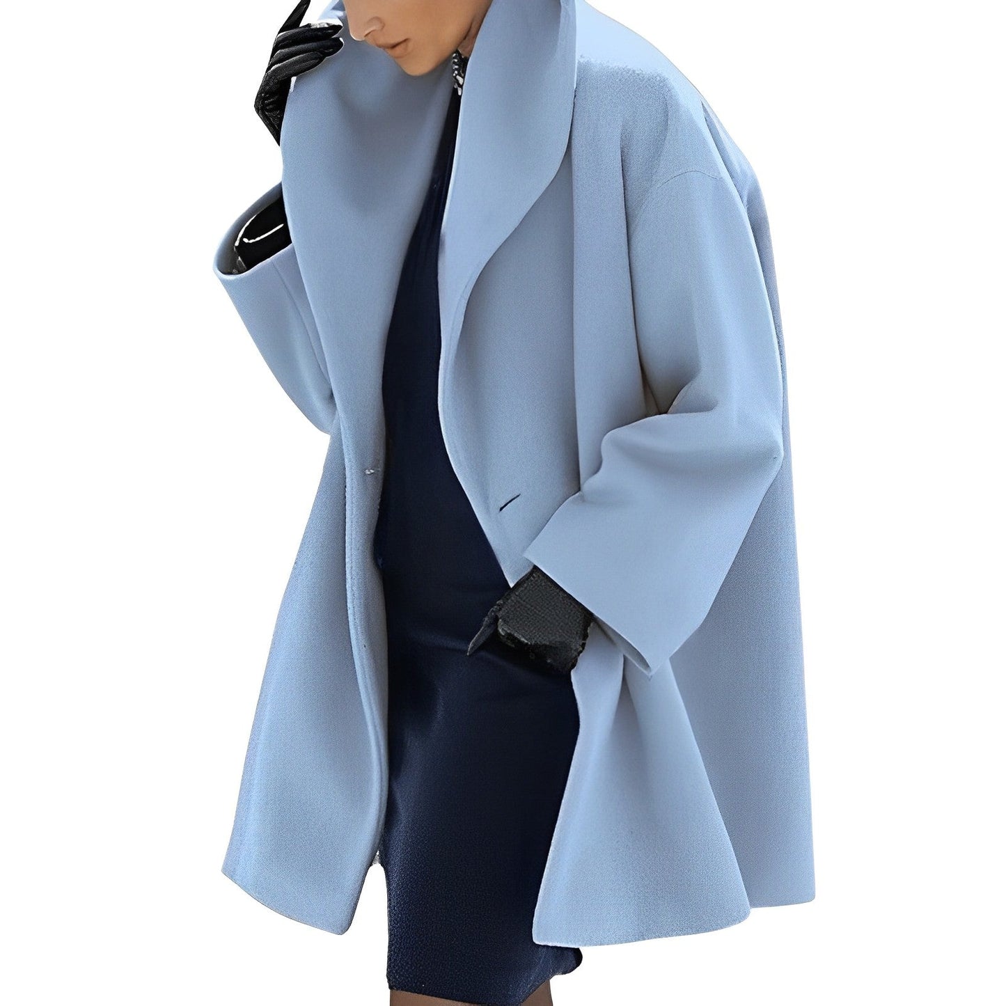 Gaëlle | Veste d’hiver femme chaude à coupe ample et couleur unie