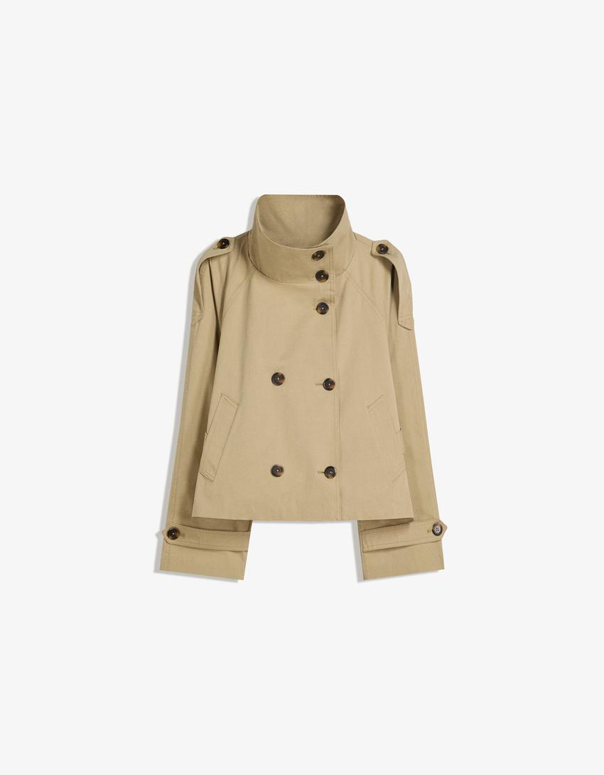Short Trench Coat Femme | Manteau Chic à Ceinture pour le Printemps