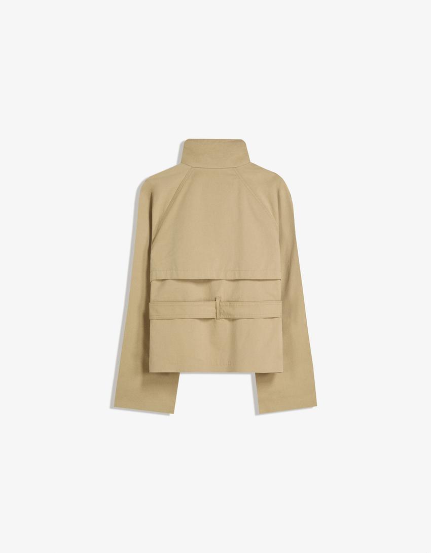 Short Trench Coat Femme | Manteau Chic à Ceinture pour le Printemps