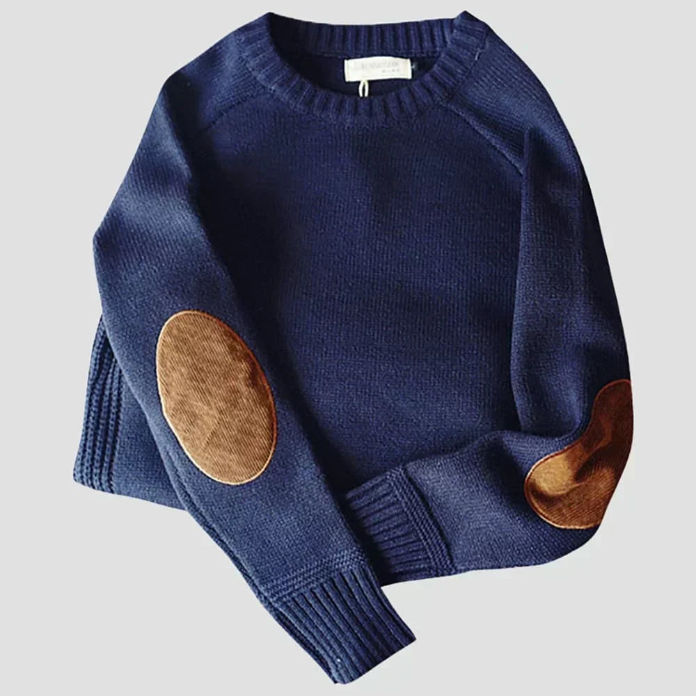 Pull Homme | Maille Douce avec Patchs aux Coudes