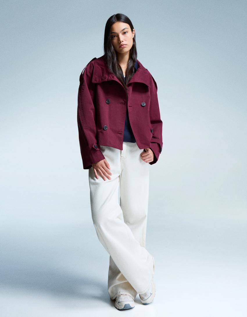 Short Trench Coat Femme | Manteau Chic à Ceinture pour le Printemps