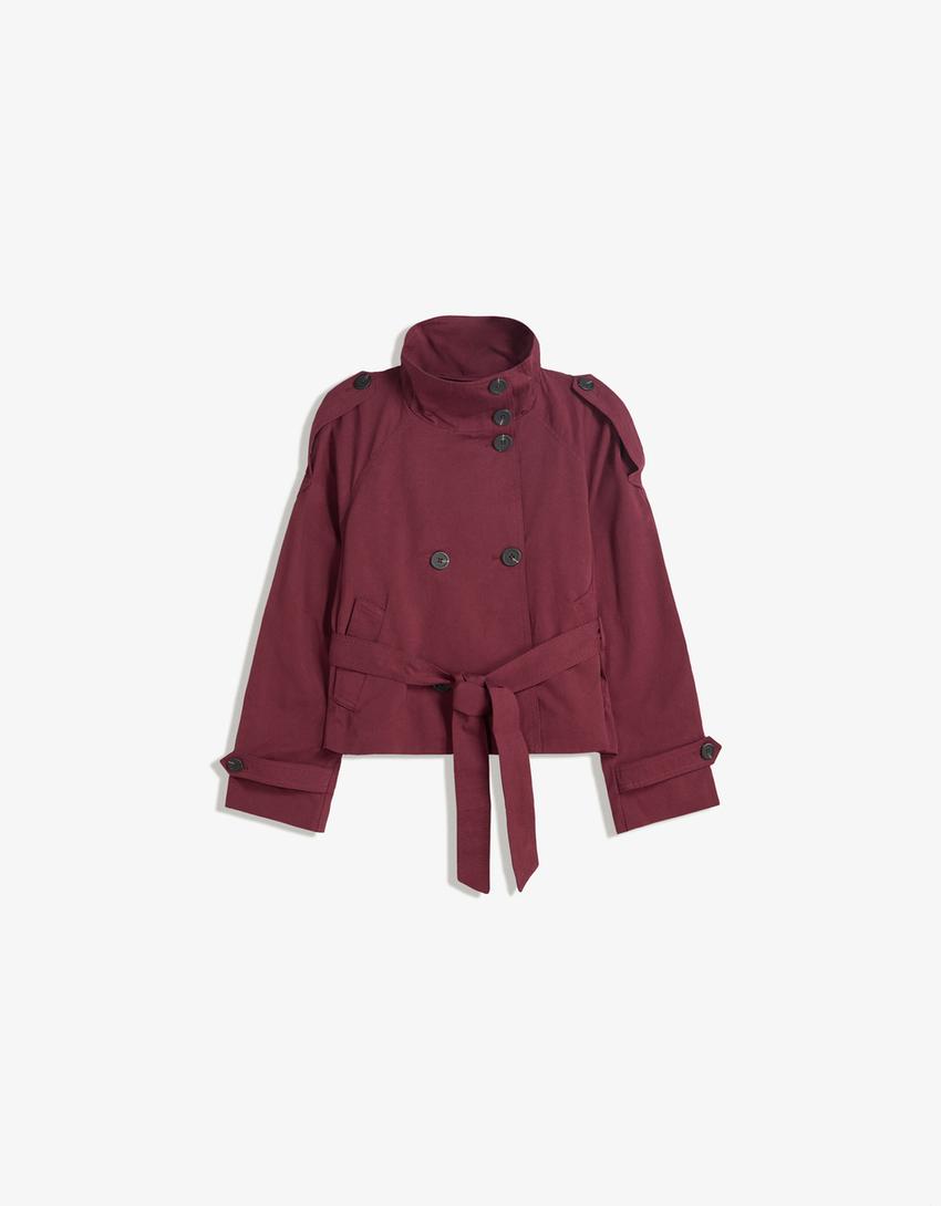 Short Trench Coat Femme | Manteau Chic à Ceinture pour le Printemps