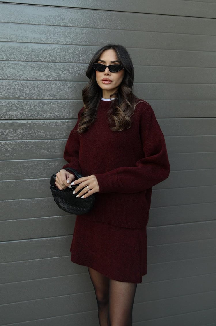 Cozy Knit Set Femme | Pull & Mini-jupe Moderne