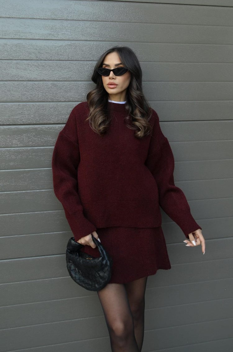 Cozy Knit Set Femme | Pull & Mini-jupe Moderne