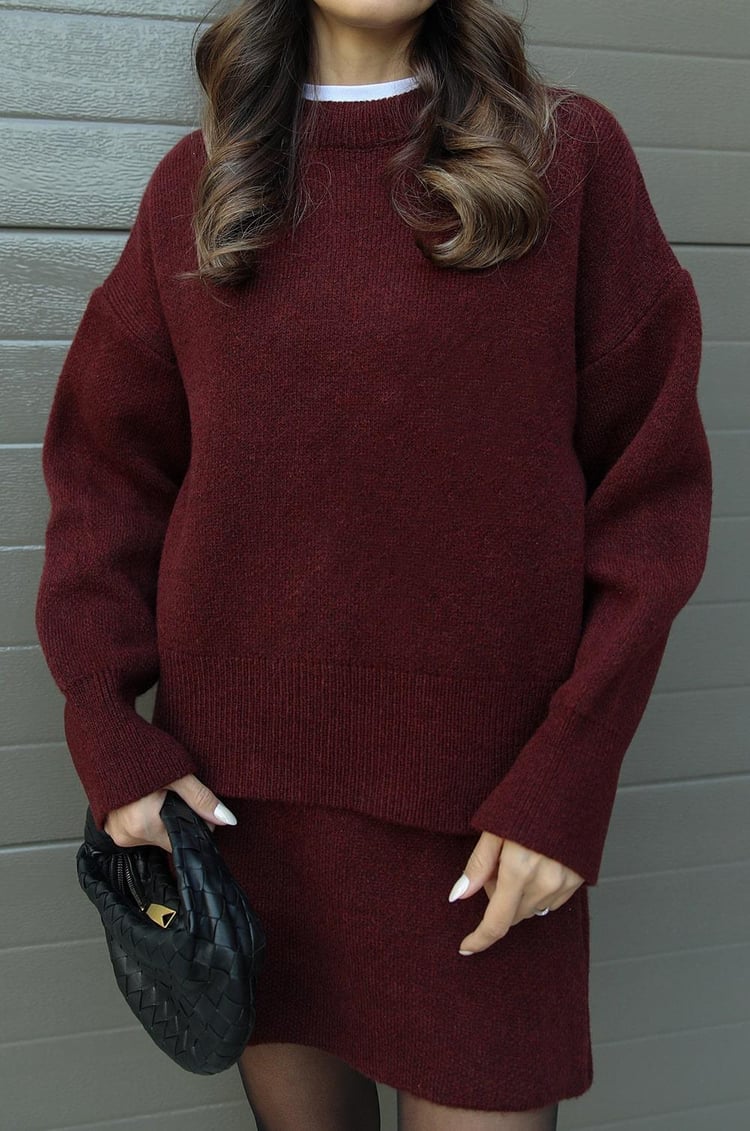 Cozy Knit Set Femme | Pull & Mini-jupe Moderne
