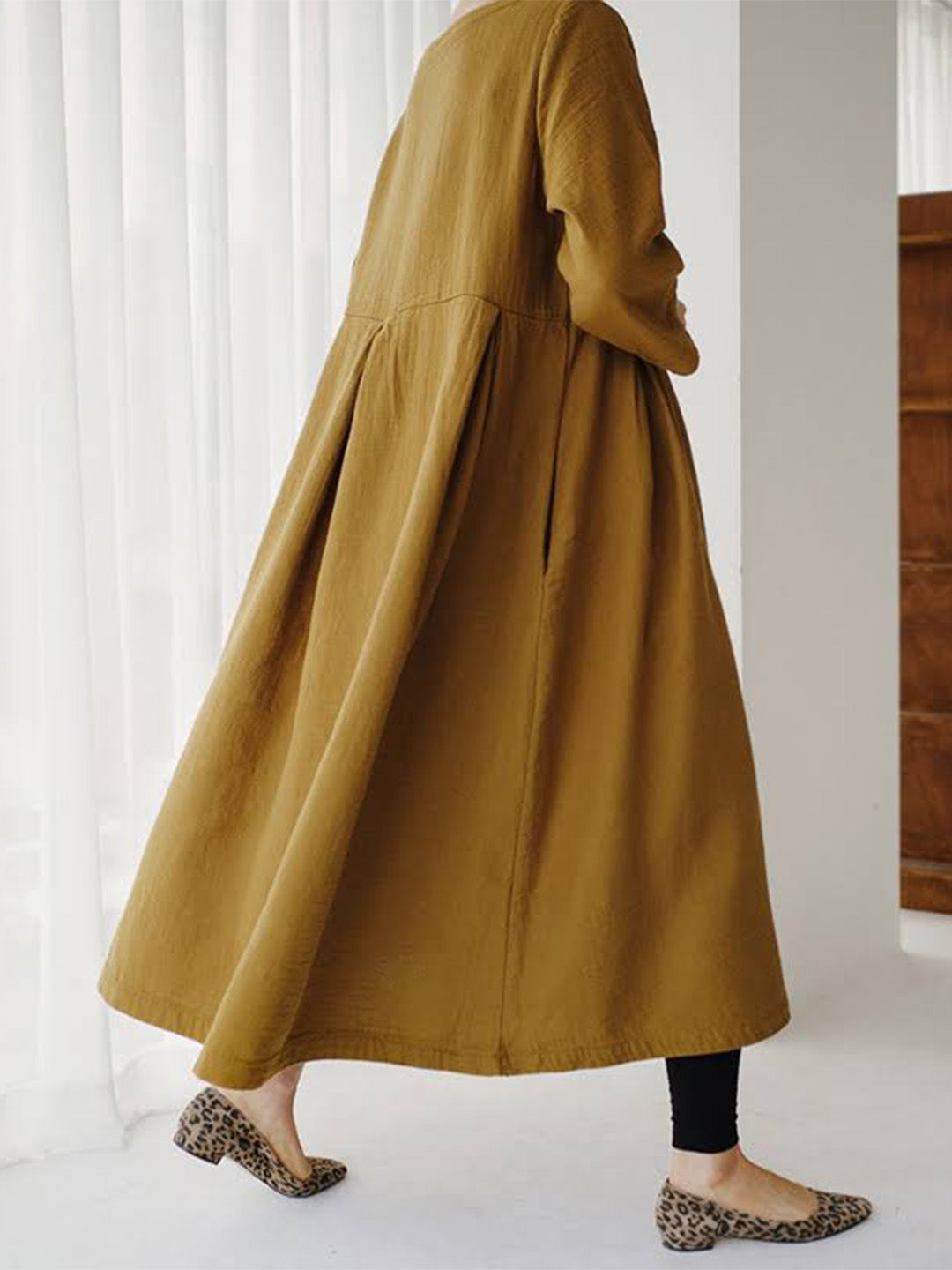 Capucine | Robe Longue Décontractée en Lin avec Poches pour un Style Chic et Aéré