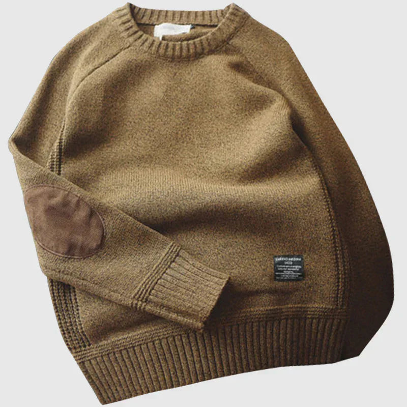 Pull Homme | Maille Douce avec Patchs aux Coudes