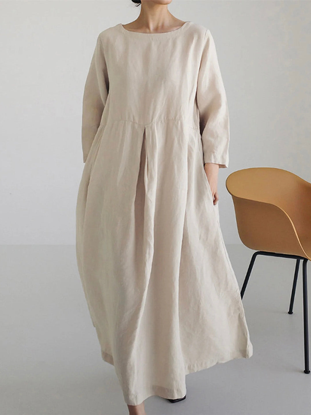 Capucine | Robe Longue Décontractée en Lin avec Poches pour un Style Chic et Aéré