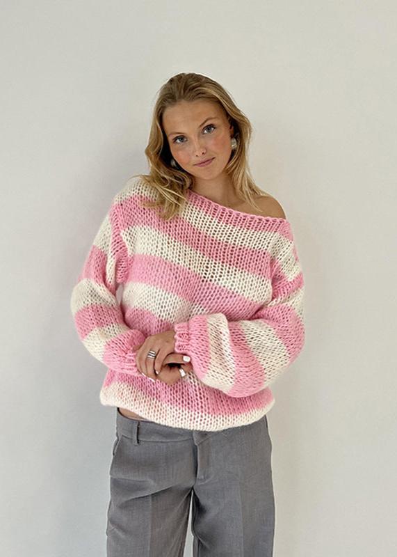 Pull oversize pour femme à motif rayé – Confortable, Stylé & Polyvalent