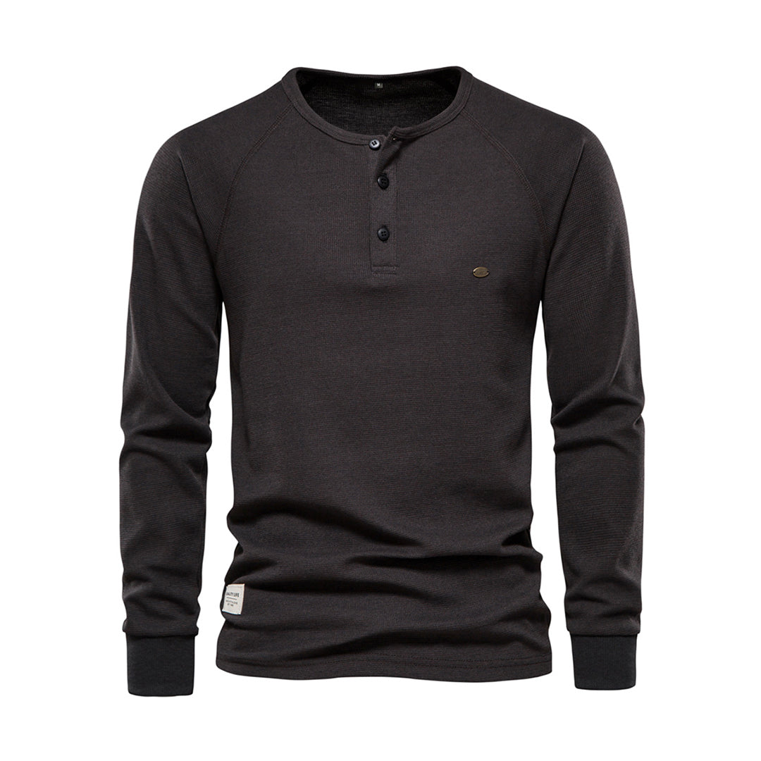 Henley Homme à Manches Longues | Confort & Style Quotidien