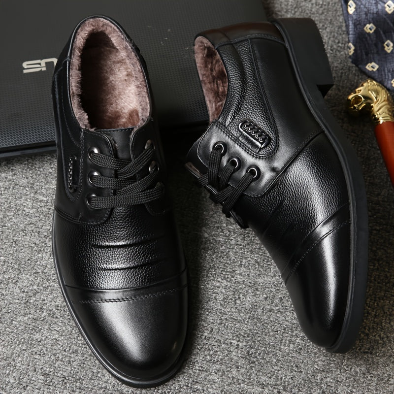 Pryden | Chaussures Homme Hiver Habillées avec Lacets et Doublure Chaude
