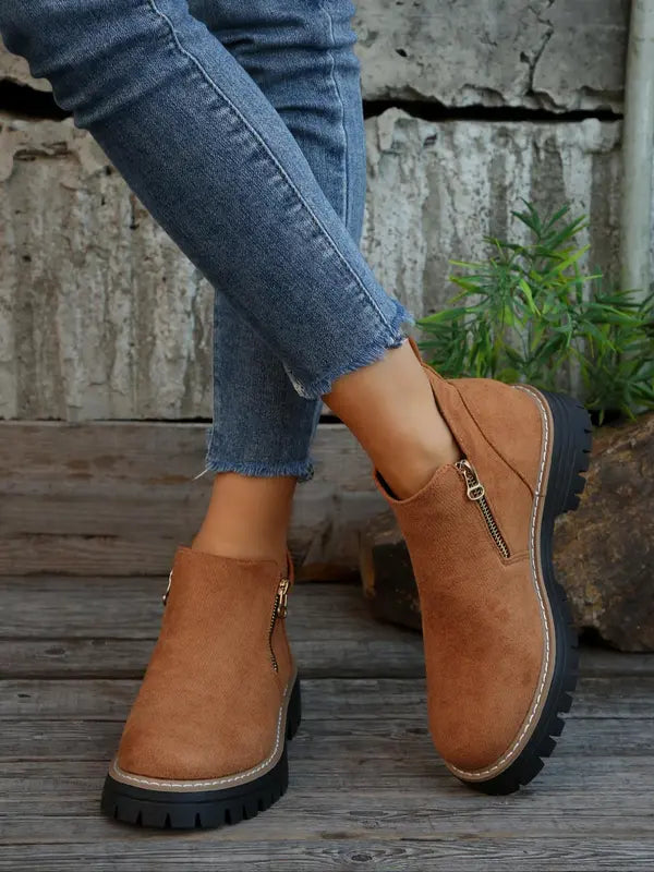 Bottines Chelsea Femme Robustesse et Style | Fermeture Zippée