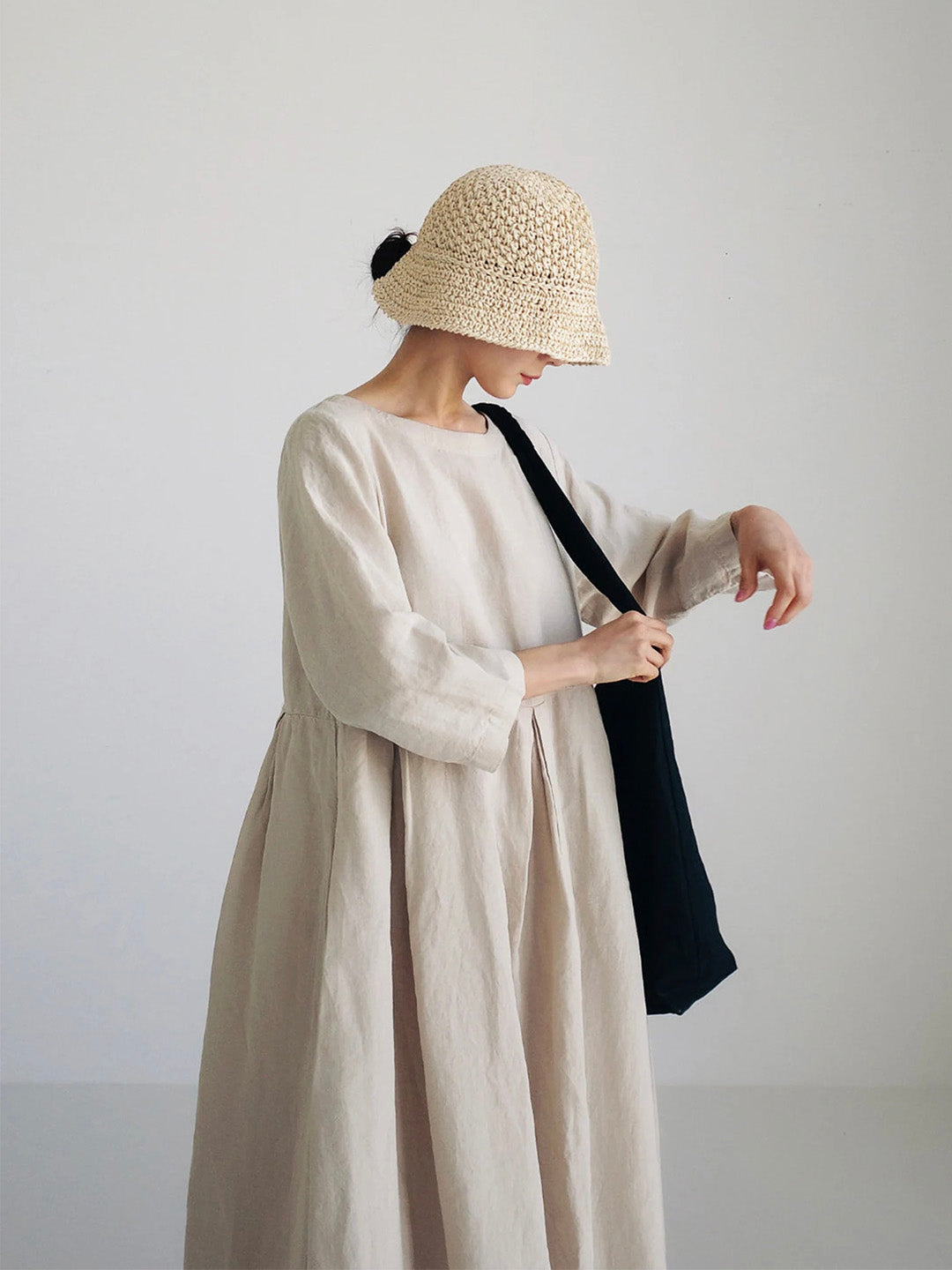 Capucine | Robe Longue Décontractée en Lin avec Poches pour un Style Chic et Aéré