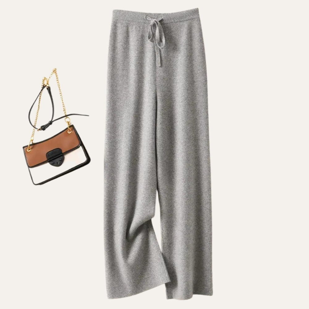 Pantalon Femme Large en Laine Mérinos – Confort Chaleureux au Style Minimaliste