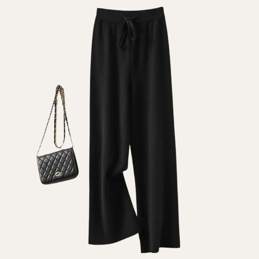 Pantalon Femme Large en Laine Mérinos – Confort Chaleureux au Style Minimaliste