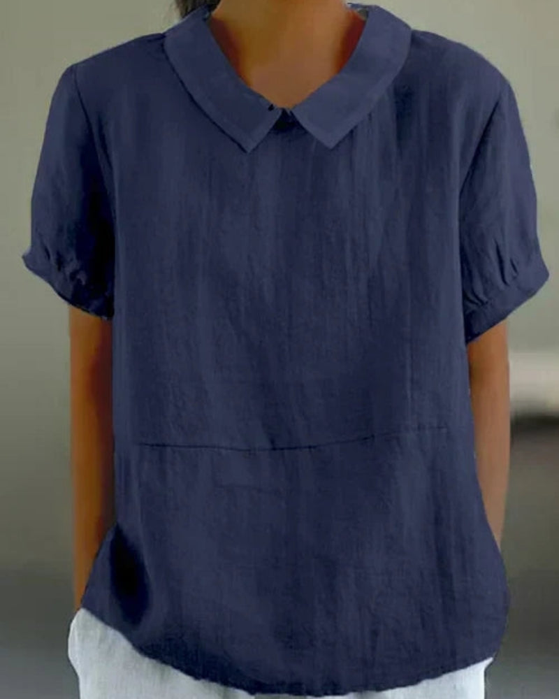 Blouse à Col Classique pour Femme – Style Épuré pour le Quotidien