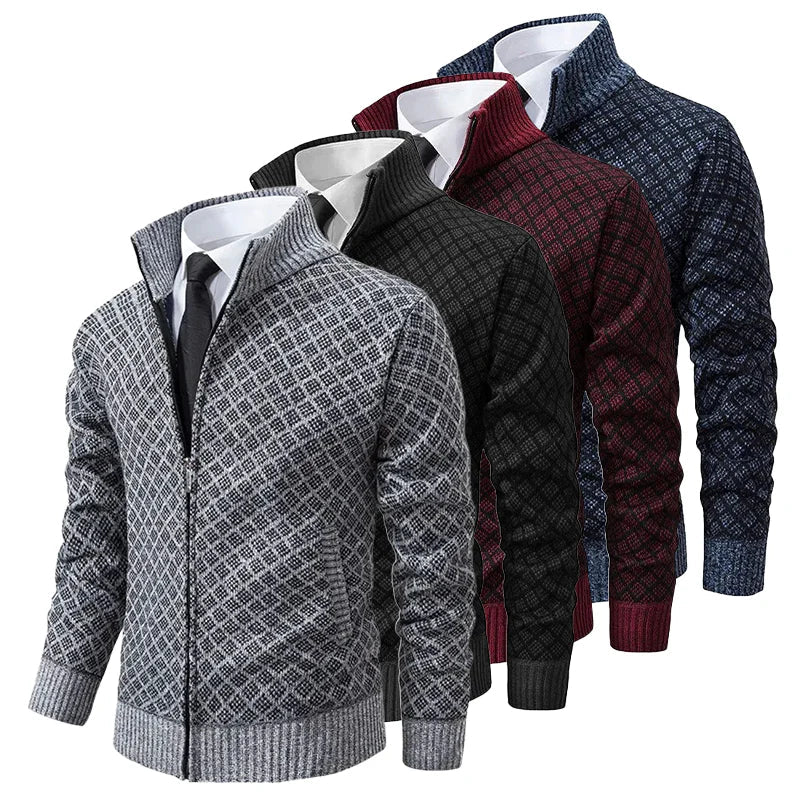 Cardigan Homme Structuré | Col Montant et Confort Hivernal