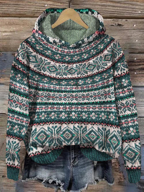 Ariane | Pull d’Hiver Douillet à Motif Nordique pour Femme