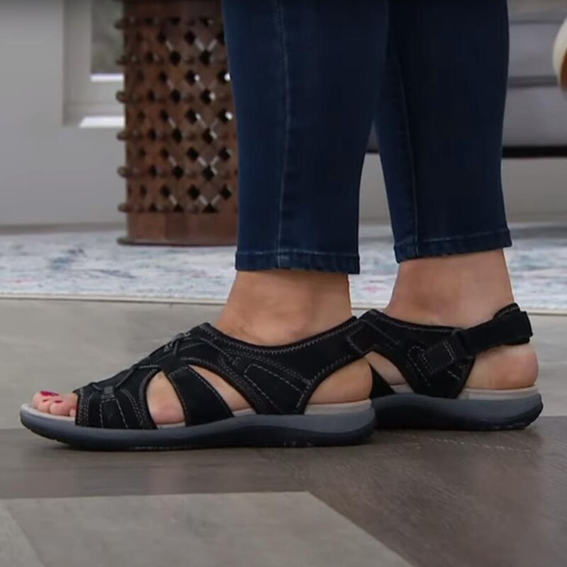 Sandales confort à coupe ouverte – Confortables, légères & polyvalentes