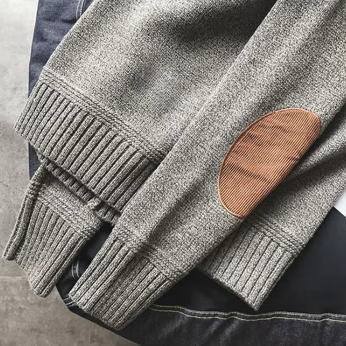 Pull Homme | Maille Douce avec Patchs aux Coudes