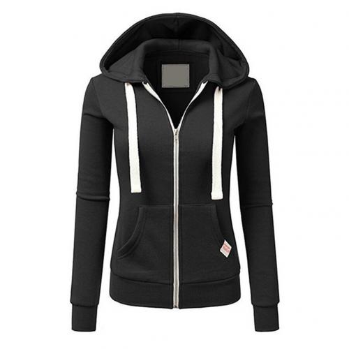 Géraldine | Veste Femme Slim Fit à Capuche avec Cordon, Zip et Poche Kangourou