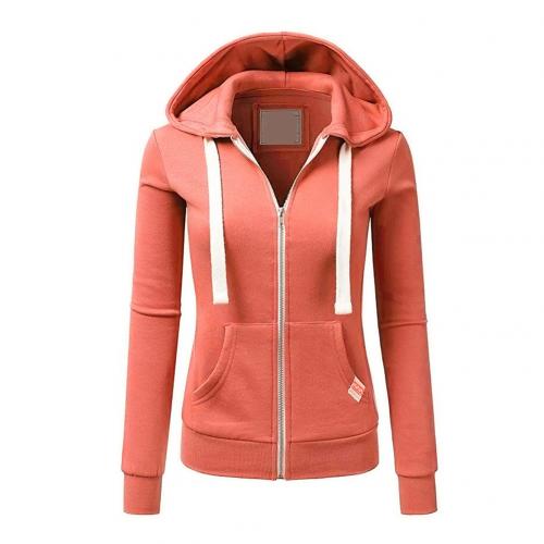 Géraldine | Veste Femme Slim Fit à Capuche avec Cordon, Zip et Poche Kangourou
