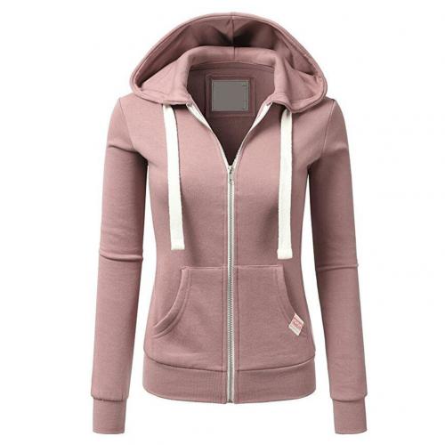 Géraldine | Veste Femme Slim Fit à Capuche avec Cordon, Zip et Poche Kangourou