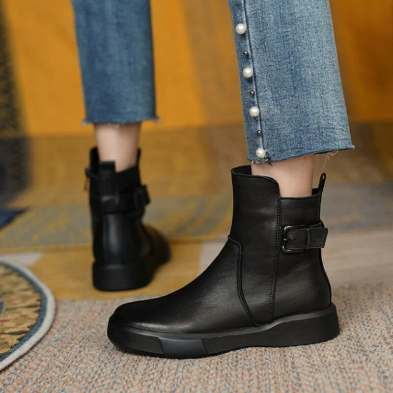 Clémence | Bottines Femme Imperméables et Robustes à la Cheville