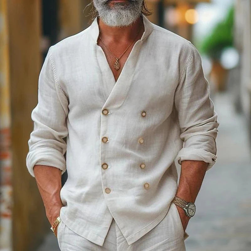 Chemise Homme à Col V Moderne – Élégance & Style Contemporain