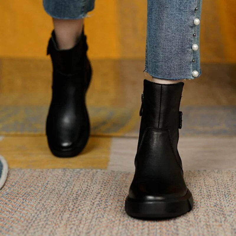 Clémence | Bottines Femme Imperméables et Robustes à la Cheville