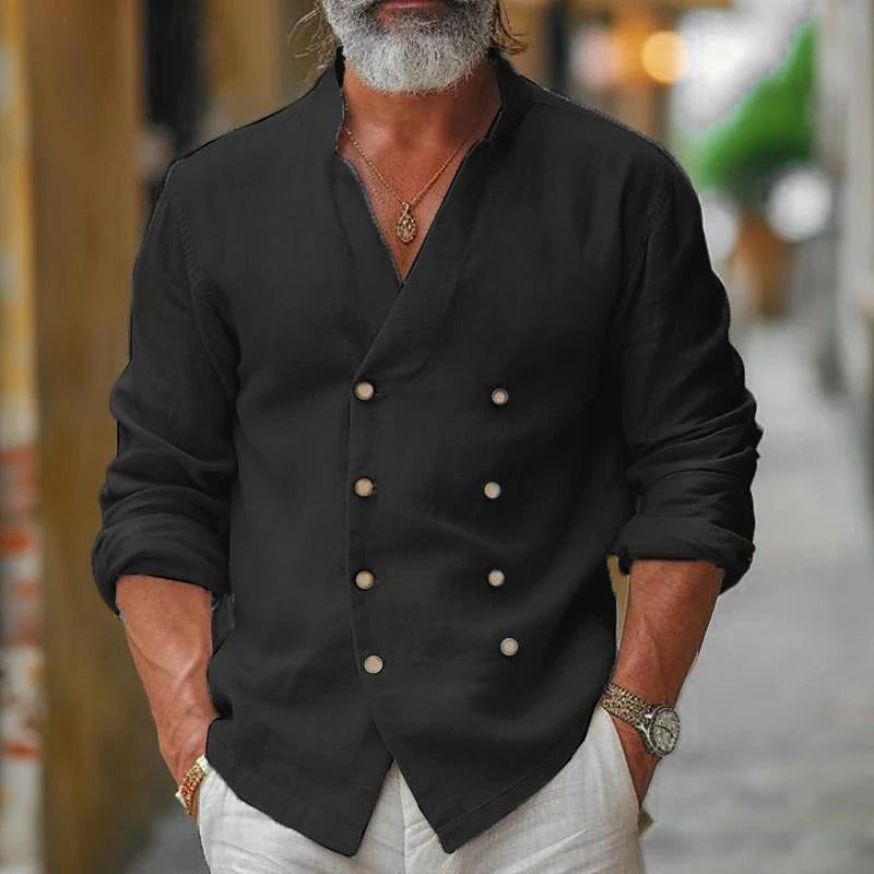 Chemise Homme à Col V Moderne – Élégance & Style Contemporain