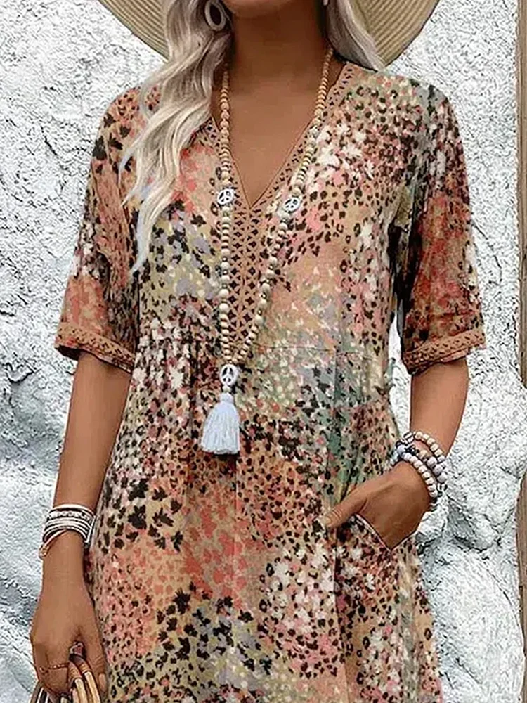 Robe Midi Fleurie Élégante – Charme Féminin & Style Moderne