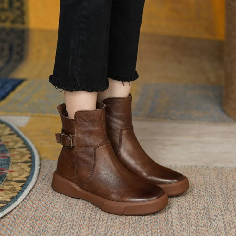 Clémence | Bottines Femme Imperméables et Robustes à la Cheville