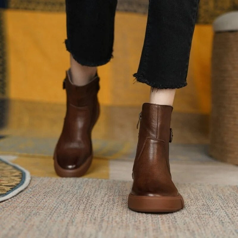 Clémence | Bottines Femme Imperméables et Robustes à la Cheville