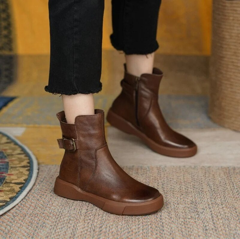 Clémence | Bottines Femme Imperméables et Robustes à la Cheville