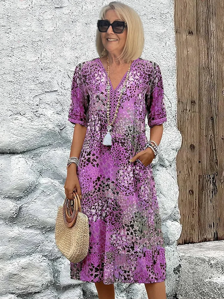 Robe Midi Fleurie Élégante – Charme Féminin & Style Moderne