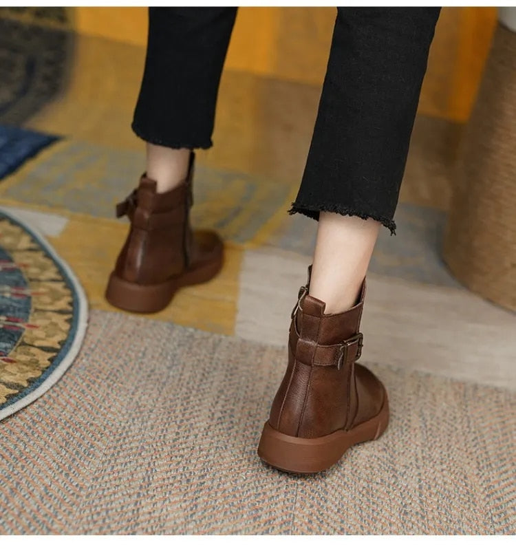 Clémence | Bottines Femme Imperméables et Robustes à la Cheville