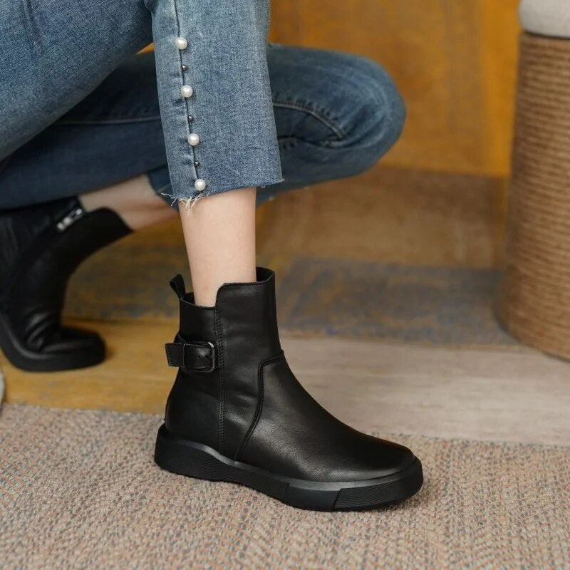 Clémence | Bottines Femme Imperméables et Robustes à la Cheville