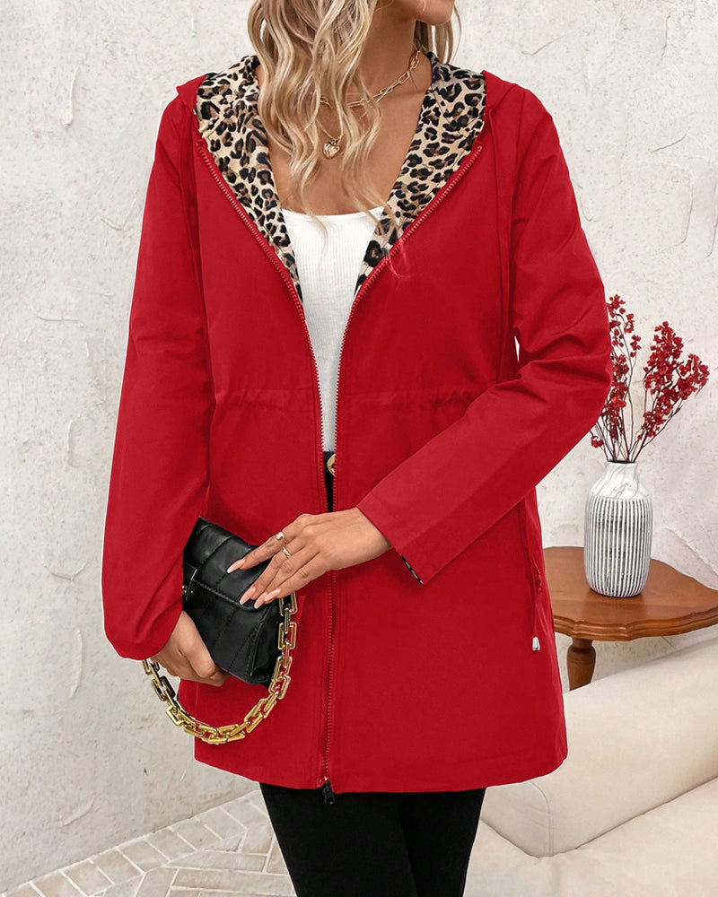 Manteau Léger Femme avec Doublure Léopard | Style, Confort et Audace