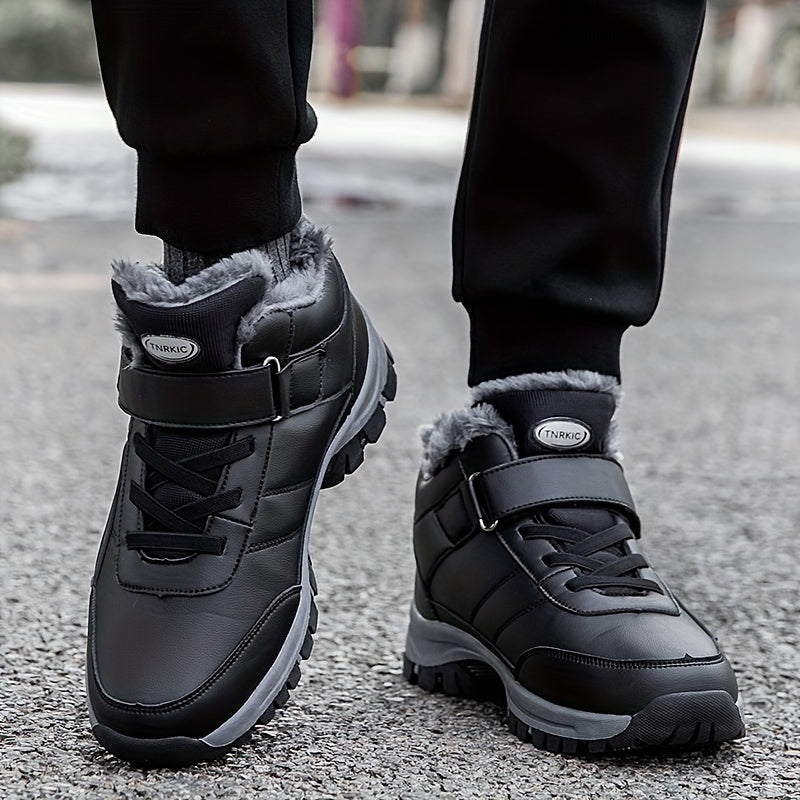 Zalric | Bottines Hiver Homme Mi-Montantes avec Lacets et Doublure Chaude